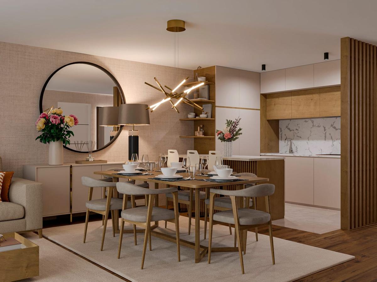 Sala de jantar e cozinha